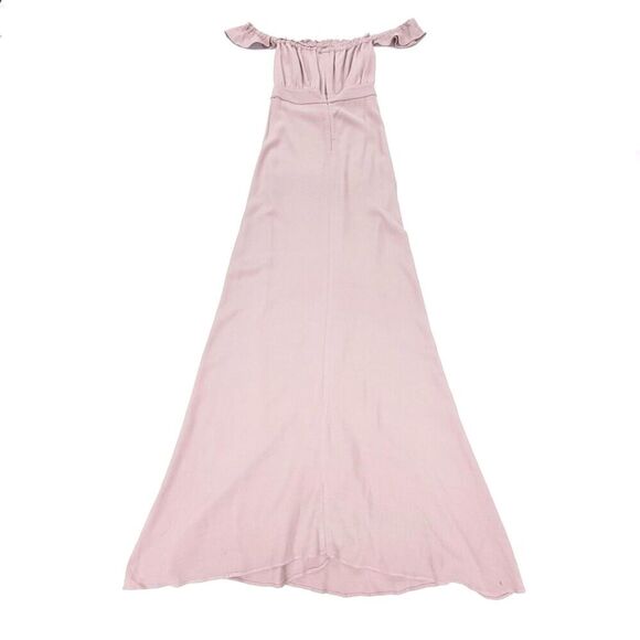 FLYNN SKYE Bella Ethereal Boho Off Shoulder Slit Maxi Dress Prom Dusty Mauve XS - Picture 5 of 9